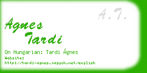agnes tardi business card