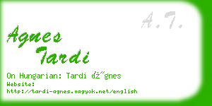 agnes tardi business card